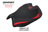 Tappezzeria Italia Ducati Panigale V4 2025 Seat Cover Comfort Black Red V4 Logo