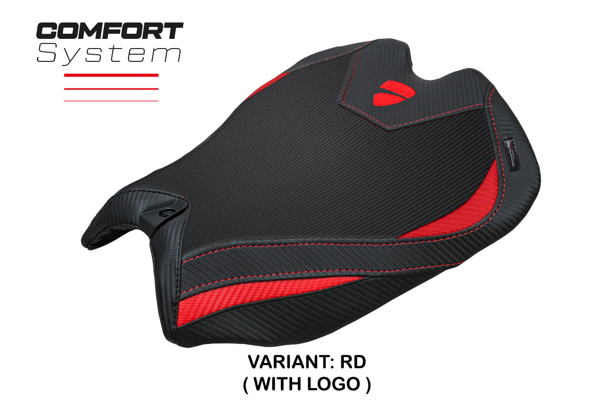 Tappezzeria Italia Ducati Panigale V4 2025 Seat Cover Comfort Black Red Ducati Logo