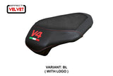Tappezzeria Italia Ducati Panigale V4 2025 Passenger Seat Cover Suede Black V4 Logo