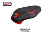 Tappezzeria Italia Ducati Panigale V4 2025 Passenger Seat Cover Suede Black Red