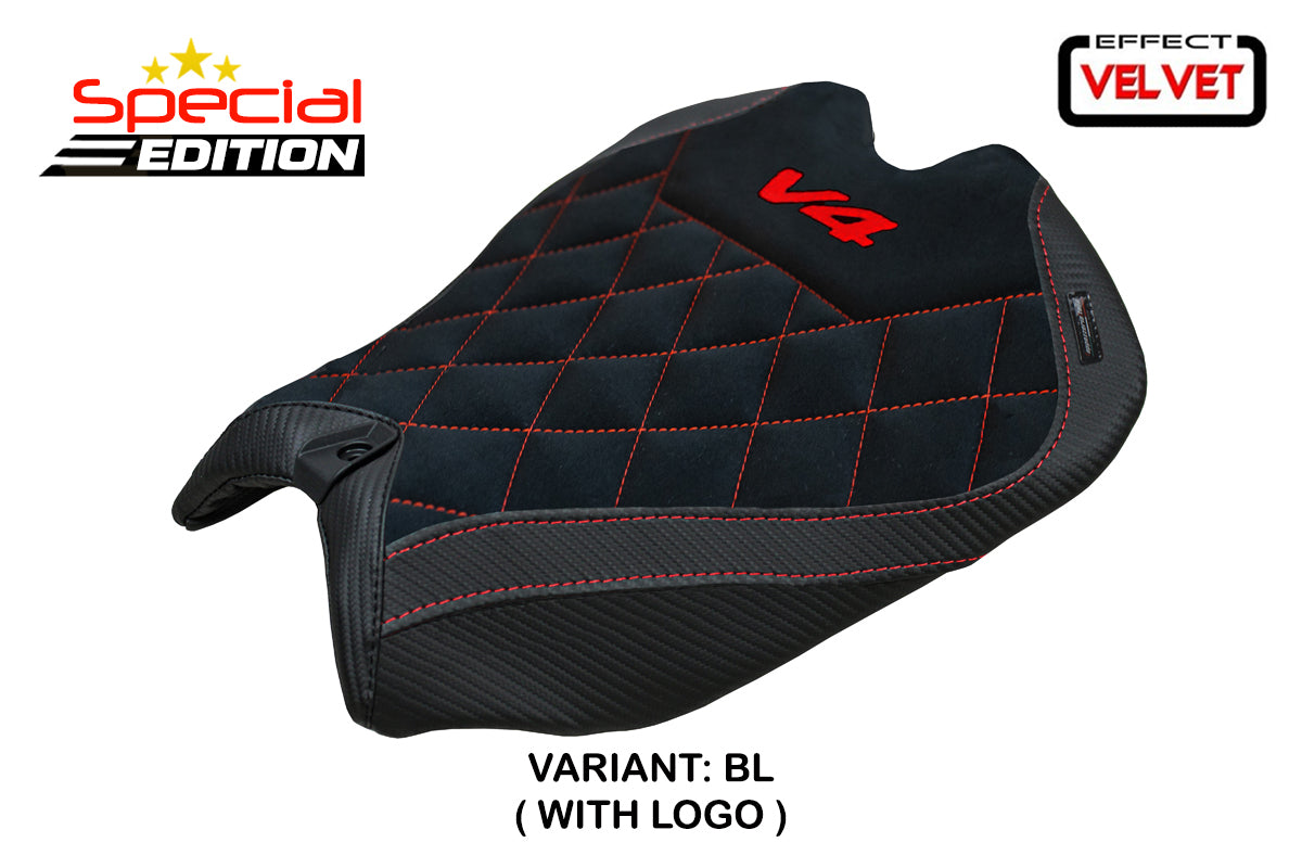 Tappezzeria Italia Ducati Panigale V4 2025 Seat Cover Suede Special Edition Black