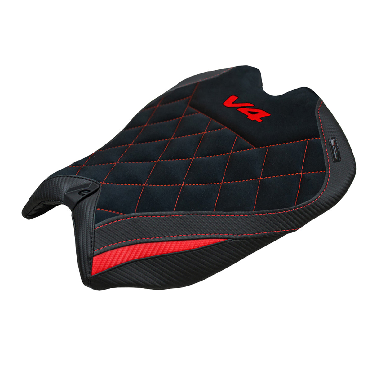 Tappezzeria Italia Ducati Panigale V4 2025 Seat Cover Suede Special Edition Black Red