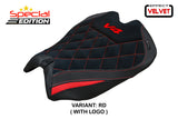 Tappezzeria Italia Ducati Panigale V4 2025 Seat Cover Suede Special Edition Black Red