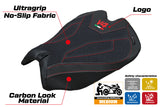 Tappezzeria Italia Ducati Panigale V4 2025 Seat Cover Ultragrip Black V4 Logo