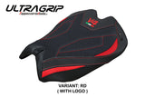Tappezzeria Italia Ducati Panigale V4 2025 Seat Cover Ultragrip Black Red V4 Logo