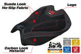 Tappezzeria Italia Ducati Panigale V4 2025 Seat Cover Suede Black V4 Logo