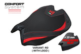 Tappezzeria Italia Ducati Panigale V4 2025 Seat Cover Comfort Red Black Logo V4