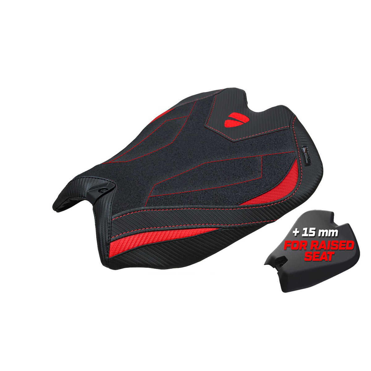 Tappezzeria Italia Ducati Panigale V4 2025 Seat Cover Ultragrip Red Black Logo Ducati
