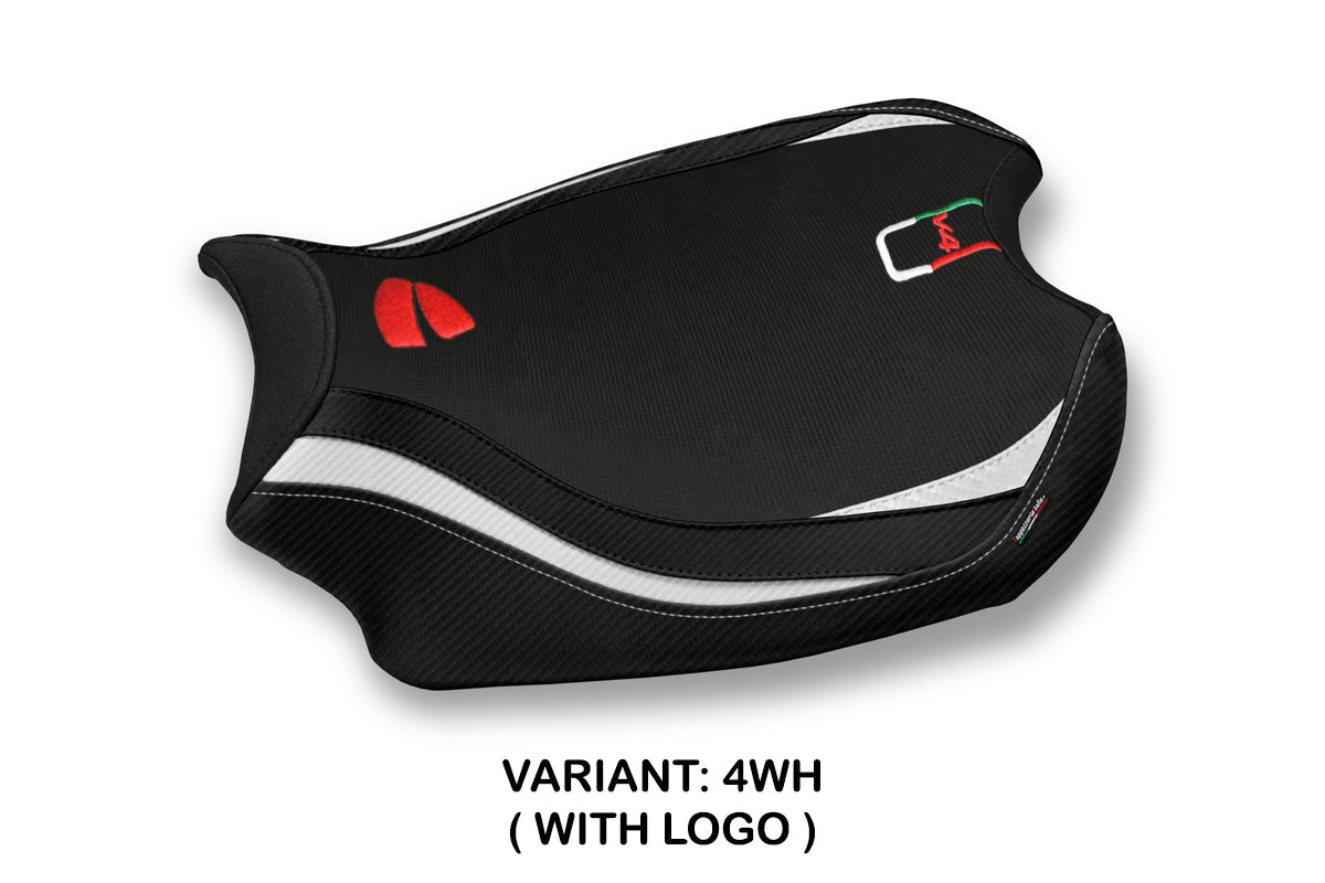 Tappezzeria Italia Ducati Panigale V4 2018-2024 Seat Cover in White and Black