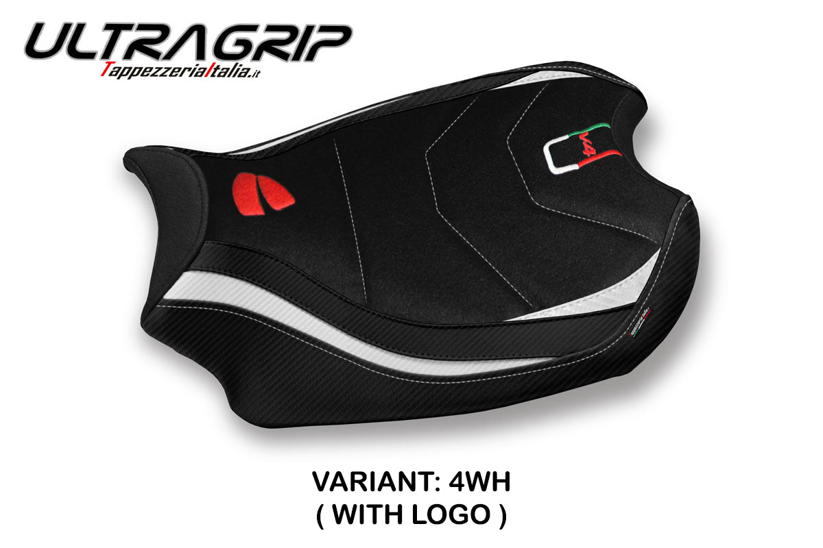 Tappezzeria Italia Ducati Panigale V4 2018-2024 Seat Cover Ultragrip in White