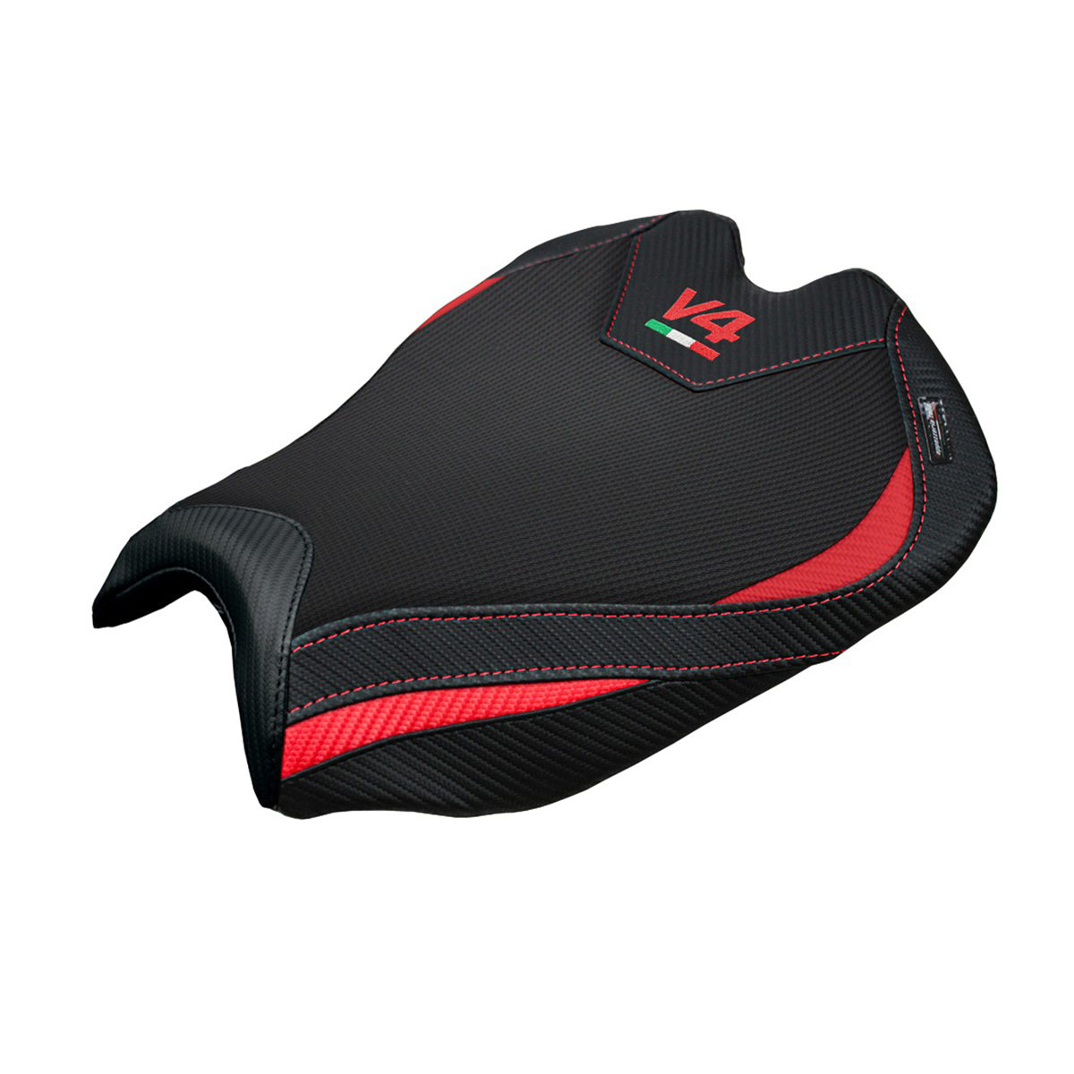 Tappezzeria Italia Ducati streetfighter V4 2025 Seat Cover Red Black Logo V4