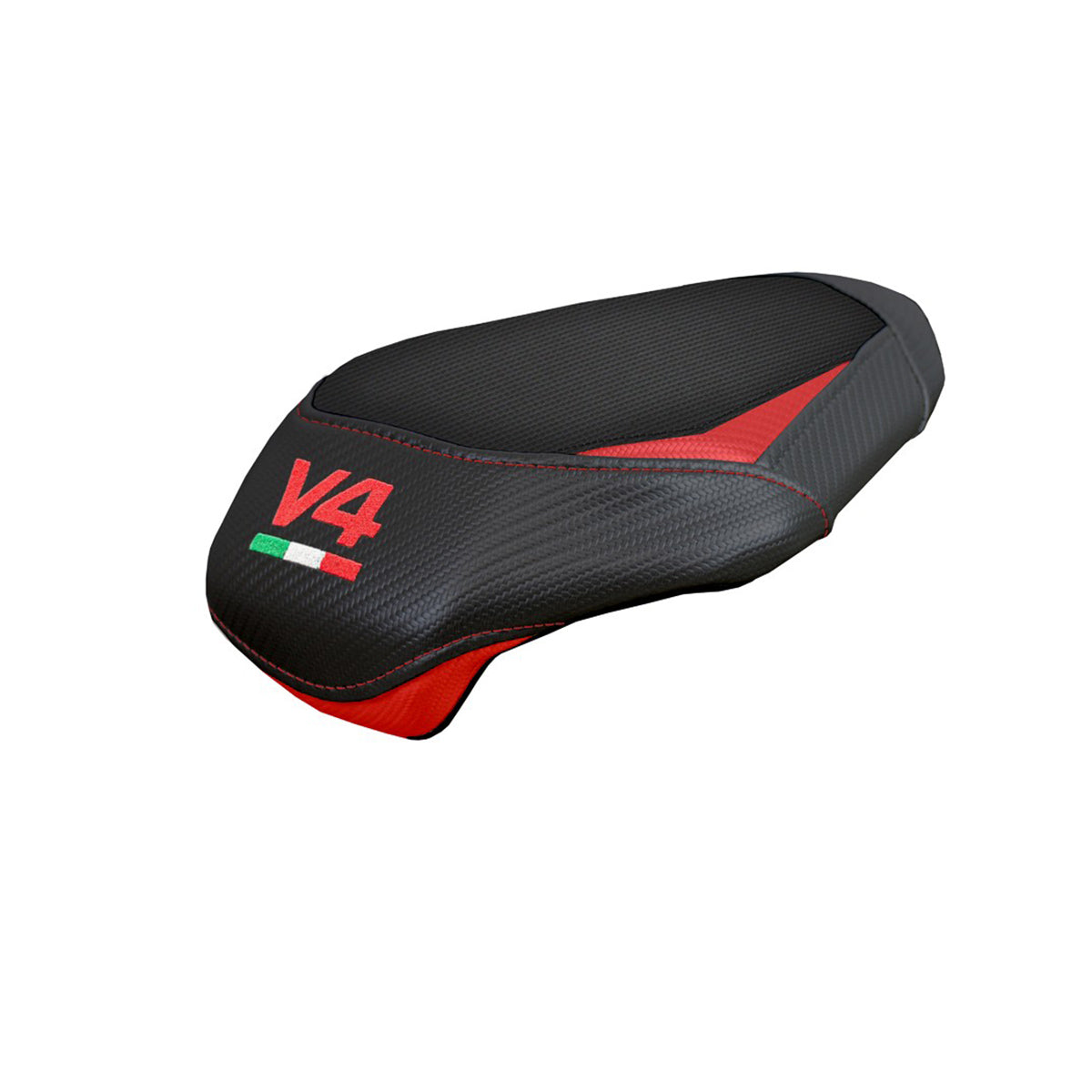 Tappezzeria Italia Ducati streetfighter V4 2025 Rear Seat Cover Red Black Logo V4
