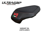 Tappezzeria Italia Ducati streetfighter V4 2025 Rear Seat Cover Ultragrip Black Logo V4