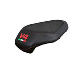 Tappezzeria Italia Ducati streetfighter V4 2025 Rear Seat Cover Velvet Black Logo V4