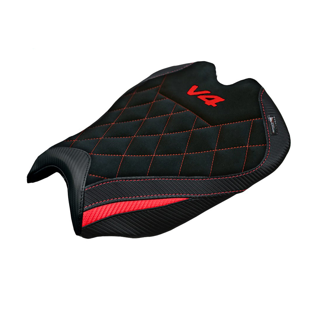 Tappezzeria Italia Ducati streetfighter V4 2025 Seat Cover Red Black SE Logo V4