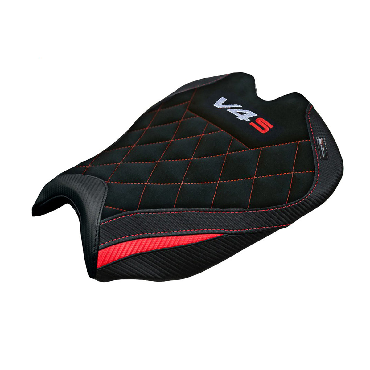 Tappezzeria Italia Ducati streetfighter V4 2025 Seat Cover Red Black SE Logo V4S