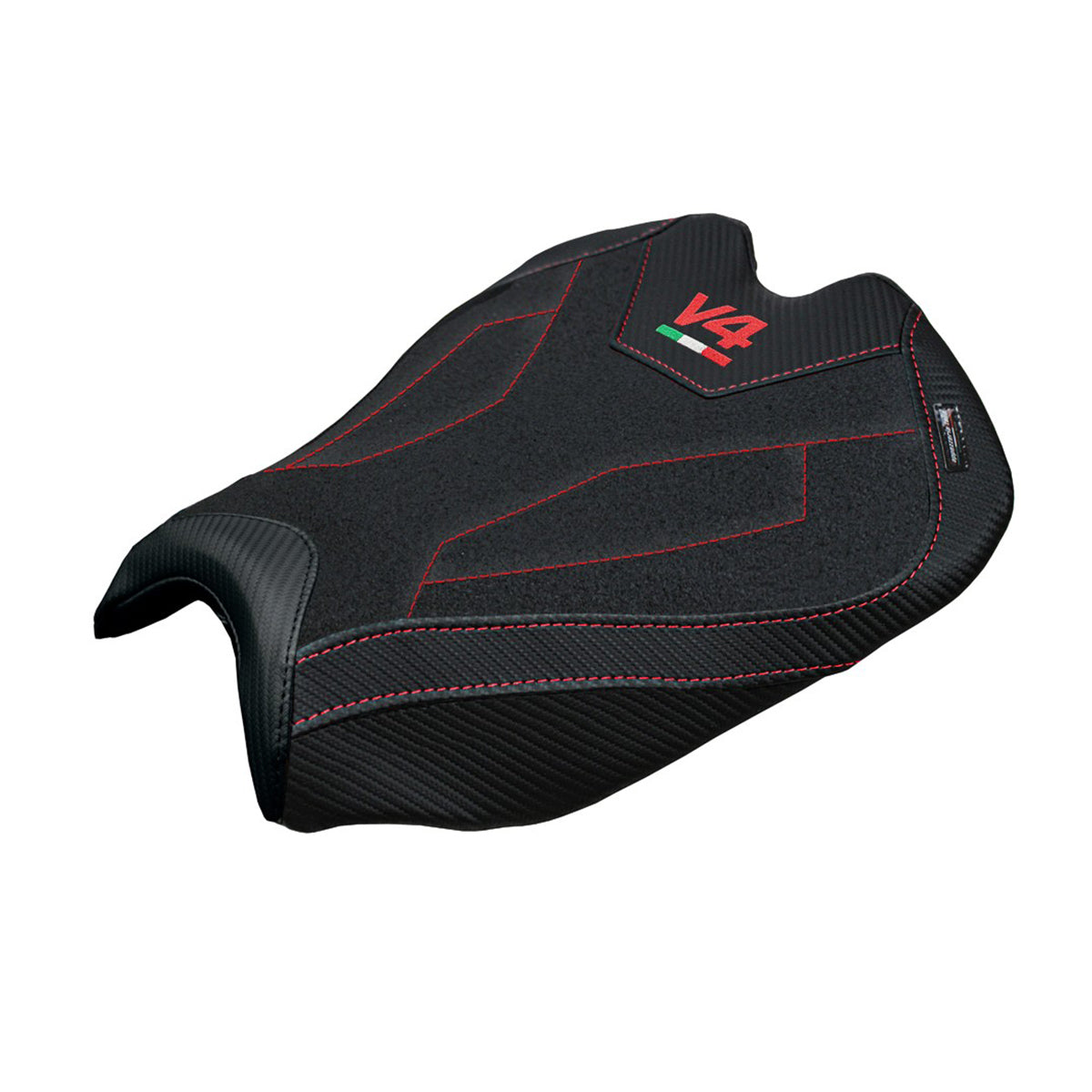 Tappezzeria Italia Ducati streetfighter V4 2025 Seat Cover Ultragrip Black Logo V4