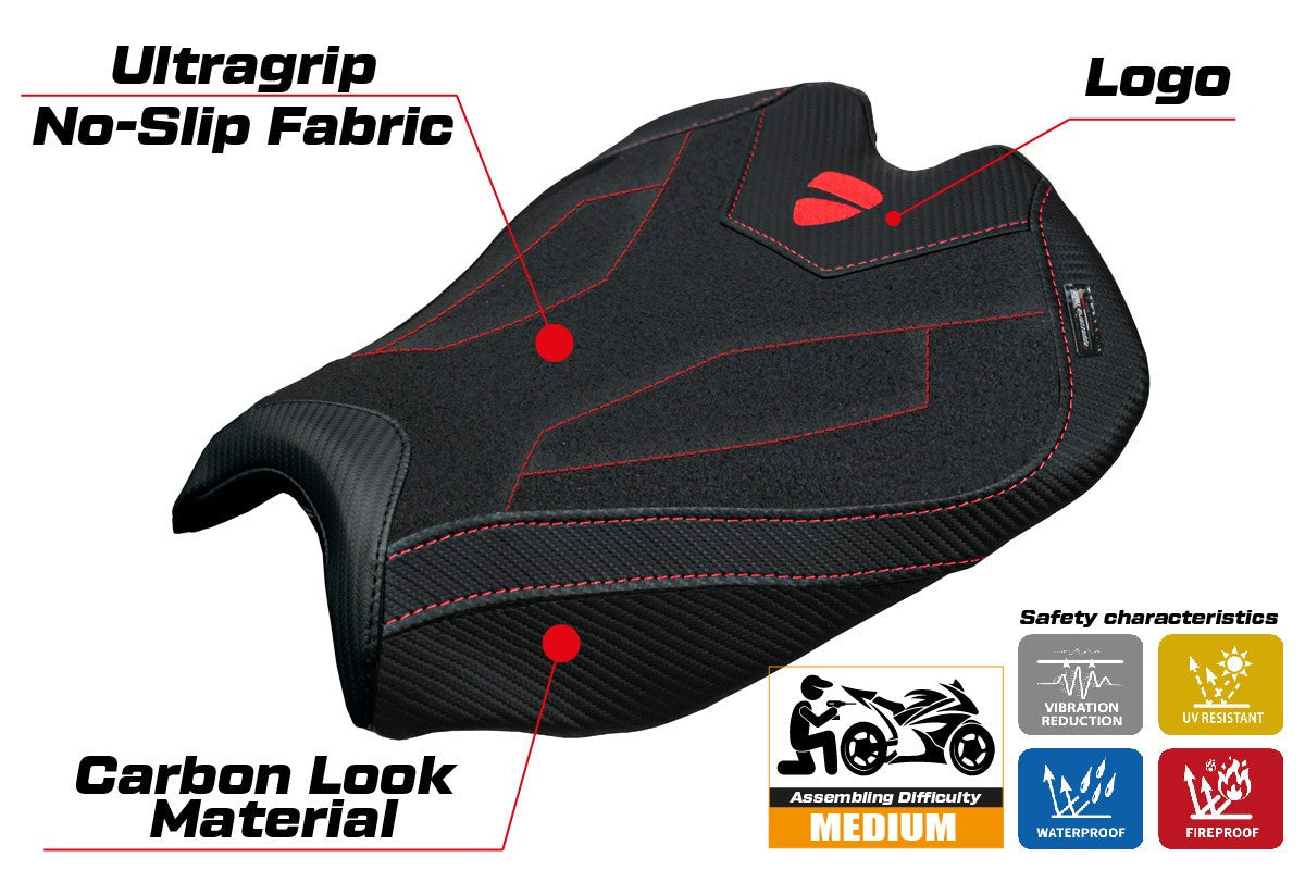 Tappezzeria Italia Ducati streetfighter V4 2025 Seat Cover Ultragrip Black