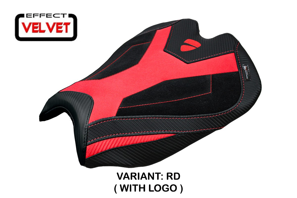 Tappezzeria Italia Ducati streetfighter V4 2025 Seat Cover Velvet Red Black