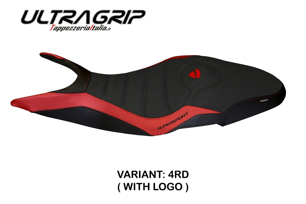 Tappezzeria Italia Ducati Super Sport 950S 2017-2024 Seat Cover Ultragrip in Red and Black