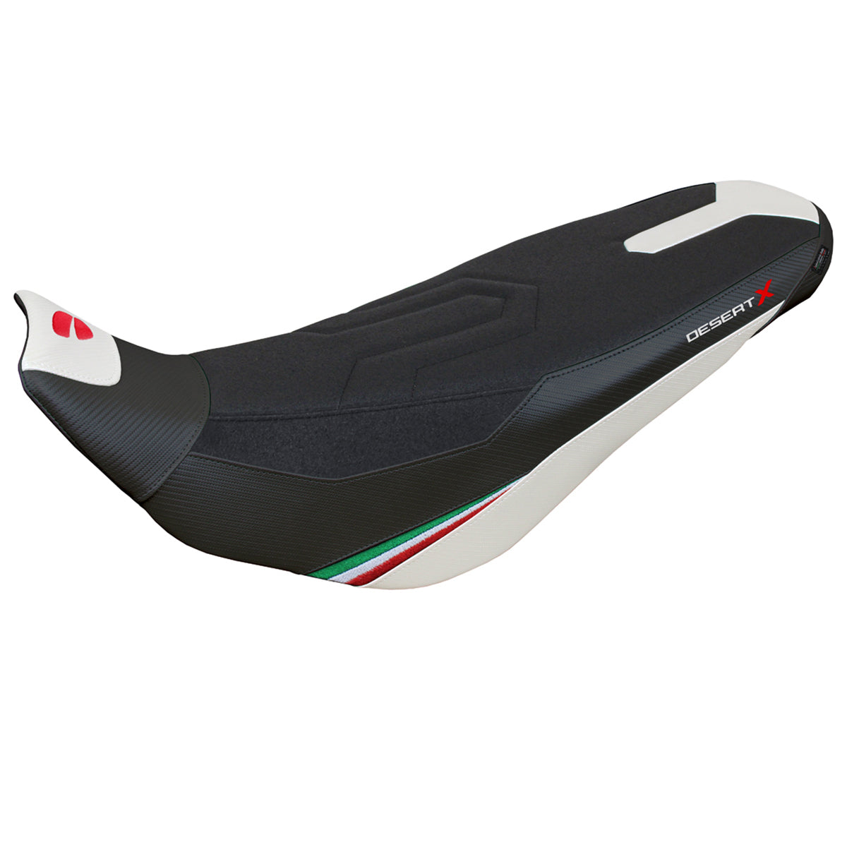 Tappezzeria Italia Ducati Desert X Rally 2022-2025 Seat Cover Ultragrip in White and Black