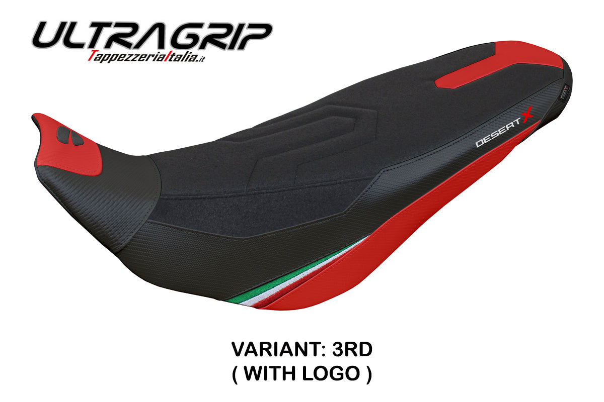 Tappezzeria Italia Ducati Desert X Rally 2022-2025 Seat Cover Ultragrip in Red and Black