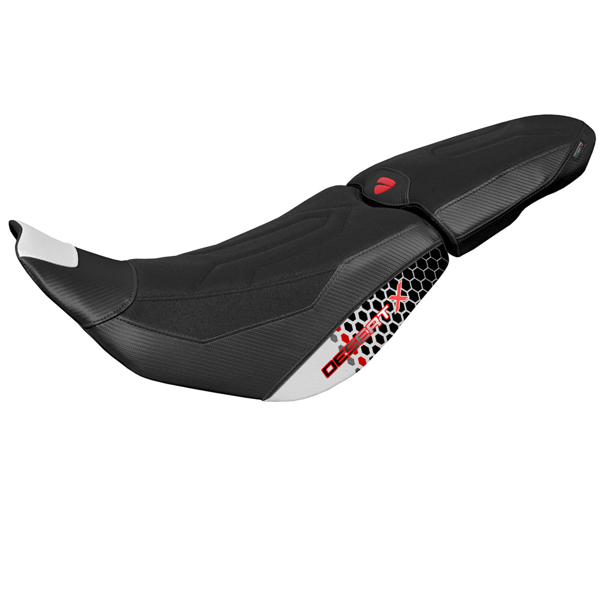 Tappezzeria Italia Ducati Desert X 2022-2025 Seat Cover Comfort in Special White and Black
