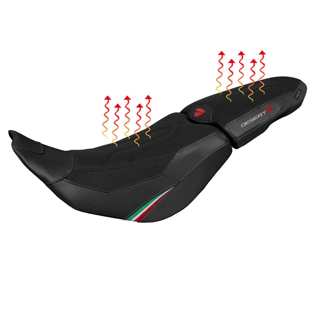 Tappezzeria Italia Ducati Desert X 2022-2025 Seat Cover Heated Ultragrip Comfort Black