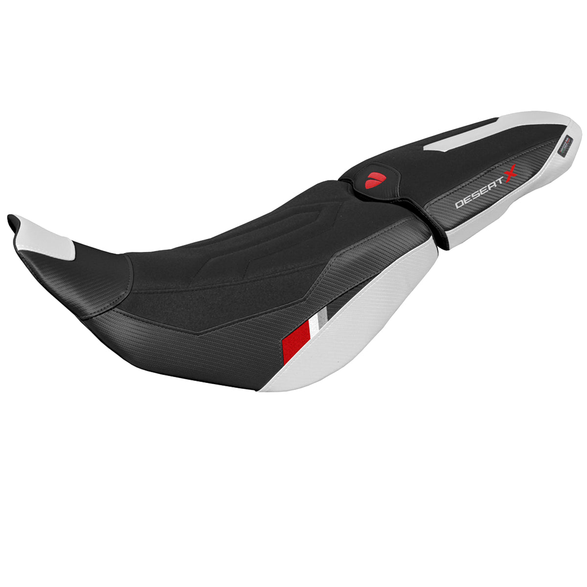 Tappezzeria Italia Ducati Desert X 2022-2025 Seat Cover in Thar Ultragrip White and Black