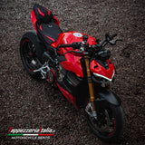 Tappezzeria Italia Ducati Streetfighter V4 2020-2024 Seat Cover Ultragrip in Red and Black