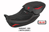 Tappezzeria Italia Ducati Diavel V4 2023-2025 Seat Cover Velvet in Diablo Red and Black