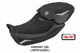Tappezzeria Italia Ducati Diavel V4 2023-2025 Seat Cover in Diablo Velvet Silver and Black
