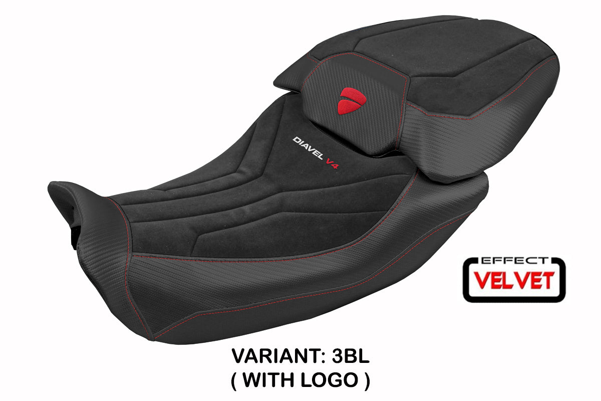Tappezzeria Italia Ducati Diavel V4 2023-2025 Seat Cover in Diablo Velvet Black