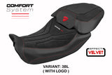 Tappezzeria Italia Ducati Diavel V4 2023-2025 Seat Cover in Diablo Comfort Velvet Silver and Black