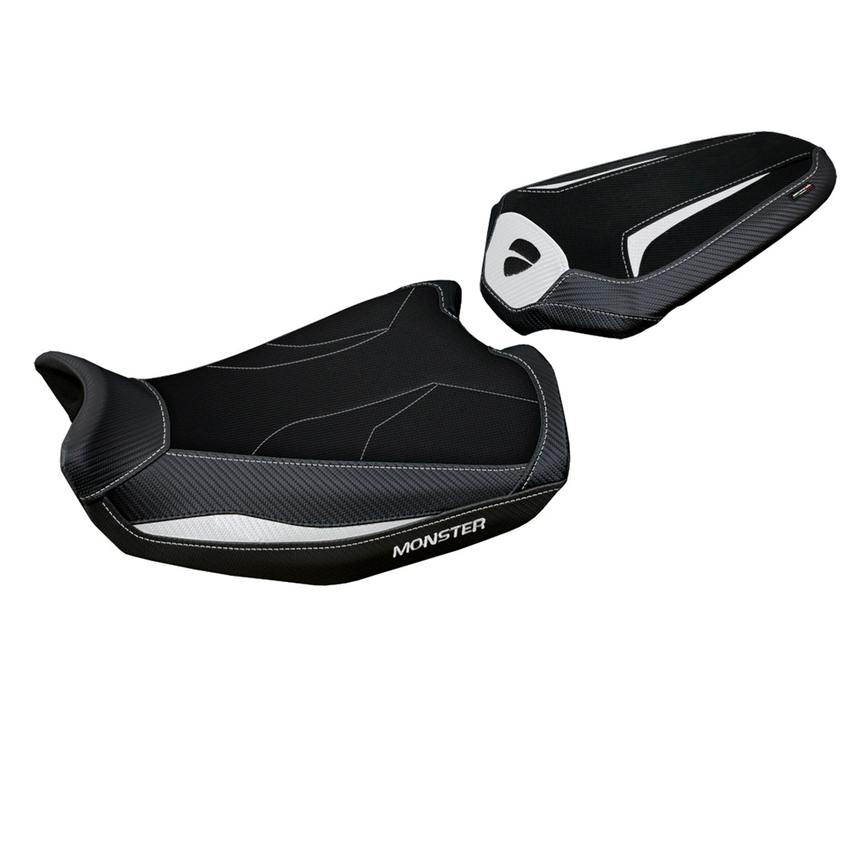 Tappezzeria Italia Ducati Monster 937 950 2021-2025 Seat Cover Comfort in White and Black