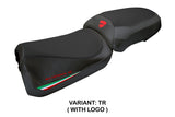 Tappezzeria Italia Ducati Multistrada V2 2025 Seat Cover Italian Flag Black