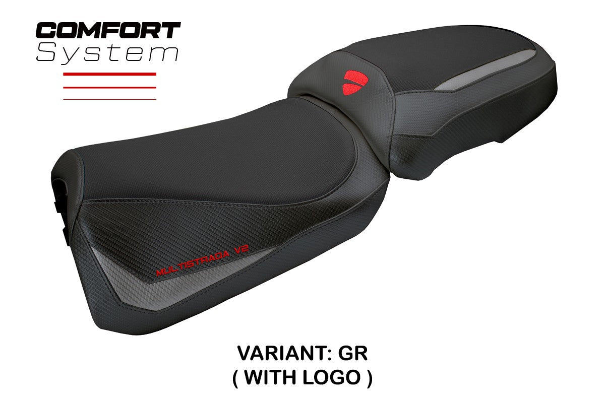 Tappezzeria Italia Ducati Multistrada V2 2025 Seat Cover Comfort Grey Black