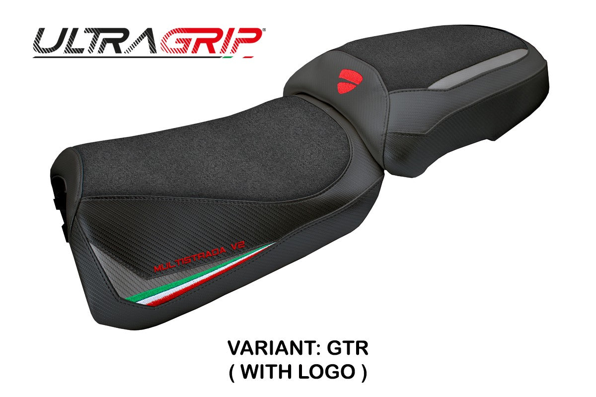 Tappezzeria Italia Ducati Multistrada V2 2025 Seat Cover Ultragrip Grey Italian Flag