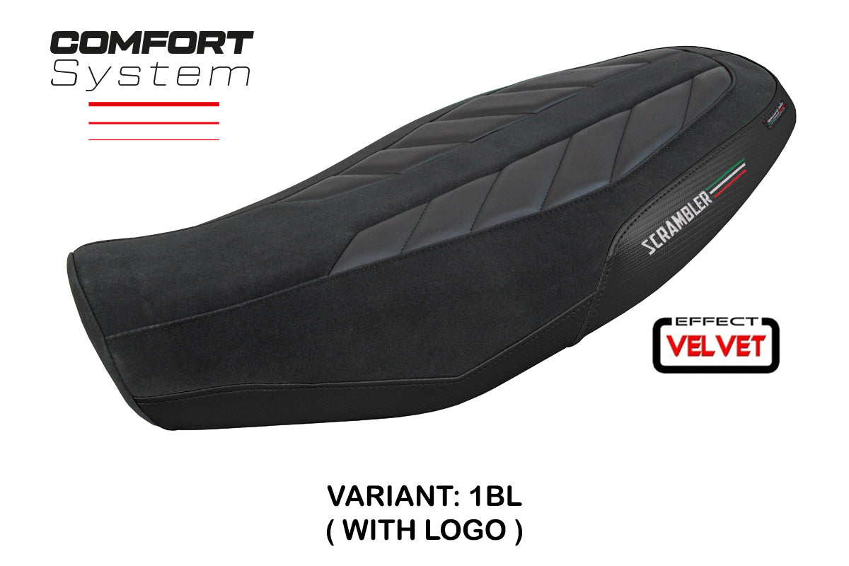 Tappezzeria Italia Ducati Scrambler 800 2023-2025 Seat Cover Comfort in Velvet Black
