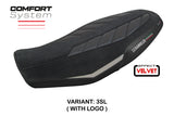 Tappezzeria Italia Ducati Scrambler 800 2023-2025 Seat Cover Comfort in Velvet Silver and Black