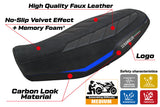 Tappezzeria Italia Ducati Scrambler 800 2023-2025 Seat Cover Comfort in Velvet Blue and Black
