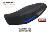 Tappezzeria Italia Ducati Scrambler 800 2023-2025 Seat Cover Comfort in Velvet Blue and Black