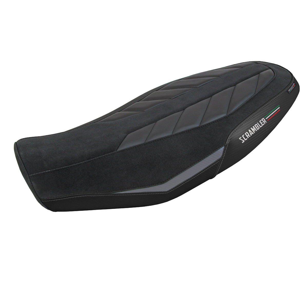 Tappezzeria Italia Ducati Scrambler 800 2023-2025 Seat Cover Comfort in Velvet Grey and Black