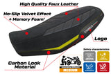 Tappezzeria Italia Ducati Scrambler 800 2023-2025 Seat Cover Comfort in Velvet Yellow and Black