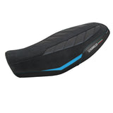 Tappezzeria Italia Ducati Scrambler 800 2023-2025 Seat Cover Comfort in Velvet Light Blue and Black