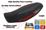 Tappezzeria Italia Ducati Scrambler 800 2023-2025 Seat Cover in Velvet Look Red and Black