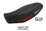 Tappezzeria Italia Ducati Scrambler 800 2023-2025 Seat Cover in Velvet Look Red and Black
