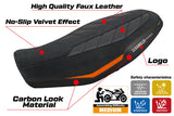Tappezzeria Italia Ducati Scrambler 800 2023-2025 Seat Cover in Velvet Look Orange and Black