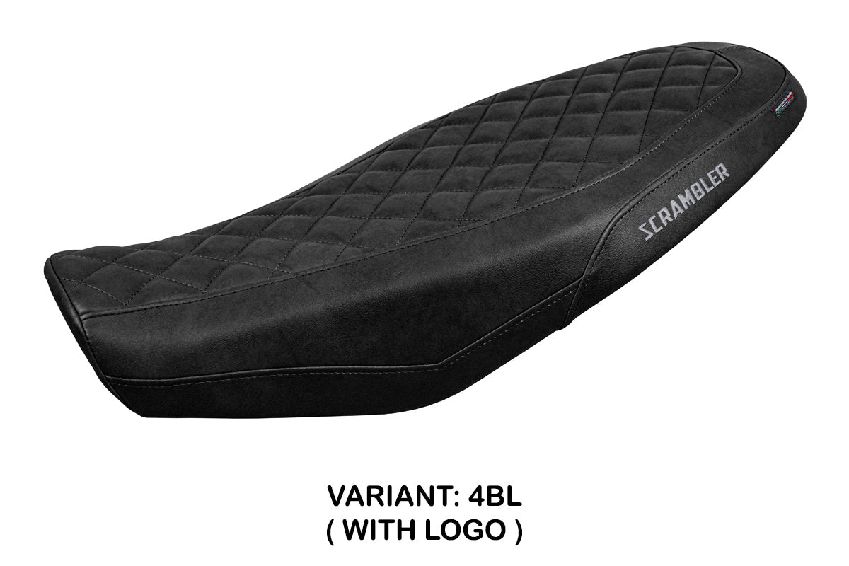 Tappezzeria Italia Ducati Scrambler 800 2023-2025 Seat Cover in Black Leather Look Diamond