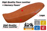 Tappezzeria Italia Ducati Scrambler 800 2023-2025 Seat Cover Comfort in Brown Leather Diamond